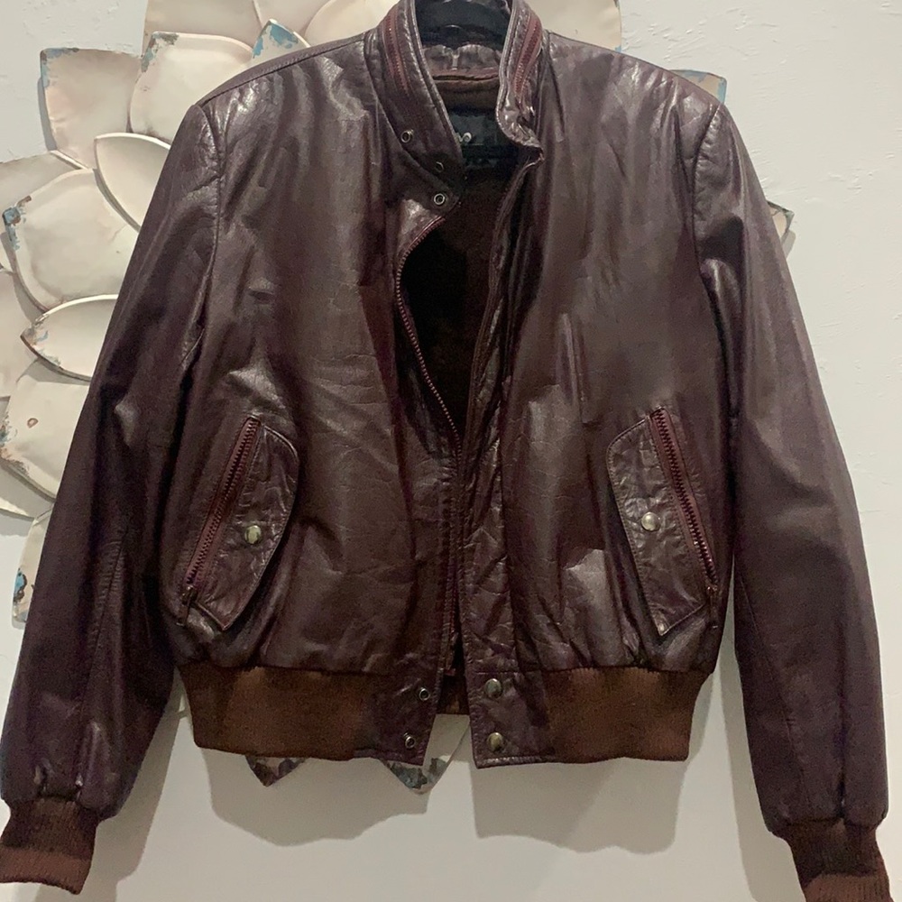 Wilsons brown suede & leather bomber jacket